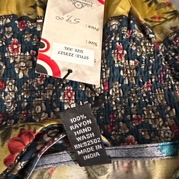 XXL. Sacred Threads Multicolor Boho Maxi Dress. LG/GR/GR01 - Picture 4 of 5